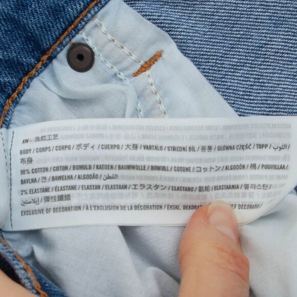 Abercrombie & Fitch Womens Curve Love High Rise Shorts Size 33 16 Distressed - Picture 8 of 8